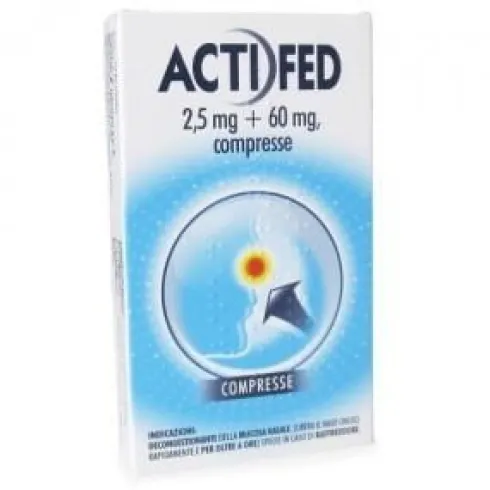 ACTIFED 2,5 mg + 60 mg 12 compresse