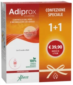 Adiprox Advanced Integratore Controllo del Peso con Tè Verde Matè e Cardo Mariano 2 Confezioni Flacone 325 g