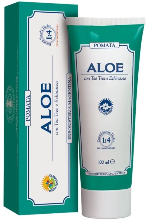 Aloe Pomata con Tea Tree ed Echinacea Lenitiva e Protettiva 100 ml