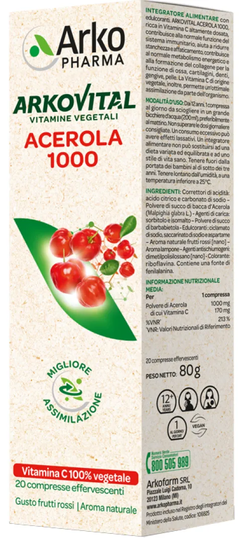 Arkovital Acerola 20 compresse effervescenti