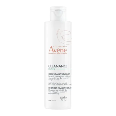 Avène Cleanance Hydra Crema Detergente Lenitiva per Pelle Acneica Disidratata 200 ml