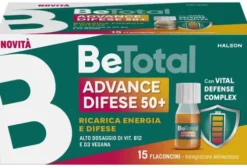 Be-Total Advance Difese 50+ Integratore Energia e Difese Immunitarie con Vitamine B D3 e Zinco 15 Flaconcini