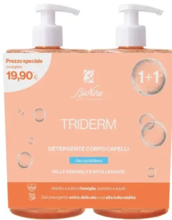 BioNike Triderm Detergente Corpo e Capelli Pelle Sensibile Bipack 2 x 750 ml