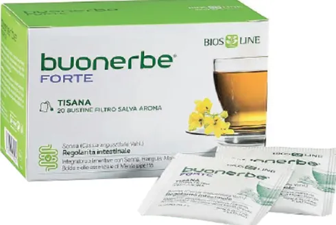 Bios Line Buonerbe Forte Tisana per Regolarità Intestinale con Senna e Frangula 20 Bustine
