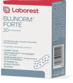 Blunorm Forte Integratore per Microcircolo e Circolazione con Diosmina Vite Rossa e Ginkgo 20 Compresse