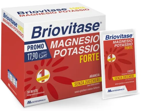 Briovitase Magnesio e Potassio Forte Gusto Arancia 30 Bustine