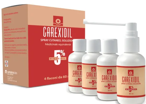 Carexidil 5% Spray Cutaneo 4 flaconi 60 ml