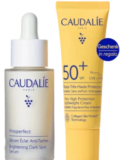 Caudalie Vinoperfect Cofanetto Siero Illuminante Anti Macchie 30 ml + Fluido SPF50+ 20 ml