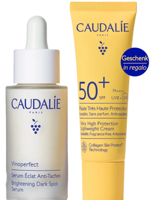 Caudalie Vinoperfect Cofanetto Siero Illuminante Anti Macchie 30 ml + Fluido SPF50+ 20 ml