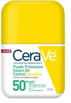 CeraVe Fluido Invisibile Oil Control SPF50+ Protezione Solare Viso Anti-Lucidità 50 ml