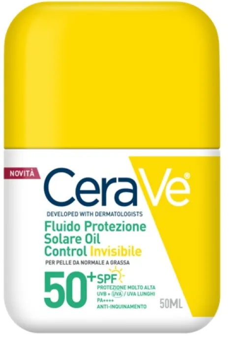CeraVe Fluido Invisibile Oil Control SPF50+ Protezione Solare Viso Anti-Lucidità 50 ml