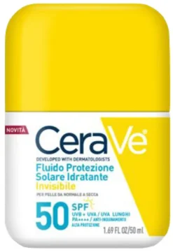 CeraVe Fluido Protezione Solare Viso SPF50 Idratante Invisibile 50 ml