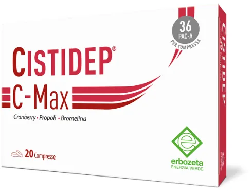Cistidep C-Max cranberry propoli e bromelina supporto vie urinarie 20 compresse