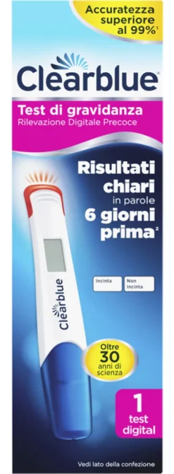 Clearblue Test di Gravidanza Rilevazione Digitale Precoce 1 test