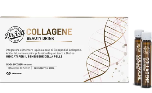 Collagene Beauty Drink Flaconcini Collagene Acido Ialuronico Biotina Zinco 10×25 ml