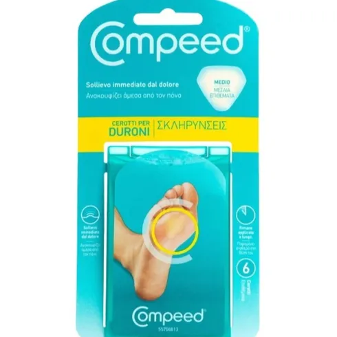 Compeed Cerotti Per Duroni Misura Media 6 Pezzi