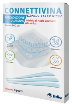 Connettivina Bio Cerotto Hitech 8 x 12 cm 4 Pezzi