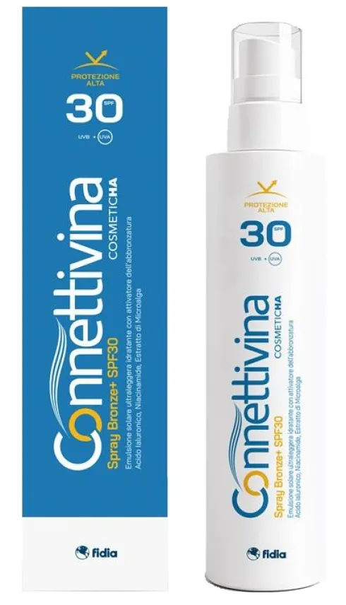 Connettivina Spray Bronze SPF30 Protezione Solare Attivatore Abbronzatura 180 ml