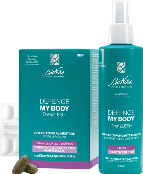 Defence My Body Drena Leg+ Kit In & Out Gambe Leggere Microcircolo 60 Compresse + Spray 150 ml