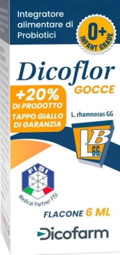 Dicoflor Integratore di Probiotici con Lactobacillus rhamnosus GG Gocce 6 ml