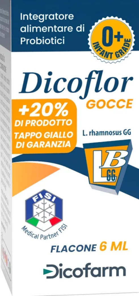 Dicoflor Integratore di Probiotici con Lactobacillus rhamnosus GG Gocce 6 ml