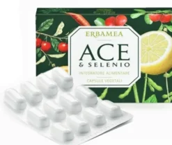 Erbamea Ace & Selenio Integratore Antiossidante con Vitamine A C E e Selenio 24 Capsule Vegetali