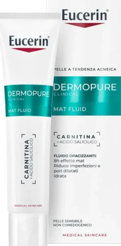 Eucerin DermoPure Fluido Opacizzante Anti-Lucidità con Carnitina e Acido Salicilico 40 ml