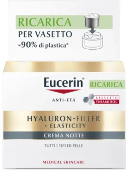 Eucerin Hyaluron-Filler + Elasticity Crema Notte Ricarica 50 ml