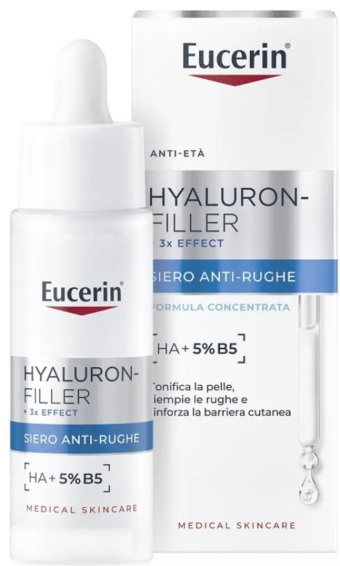 Eucerin Hyaluron-Filler Siero Anti Rughe Rimpolpante 30 ml