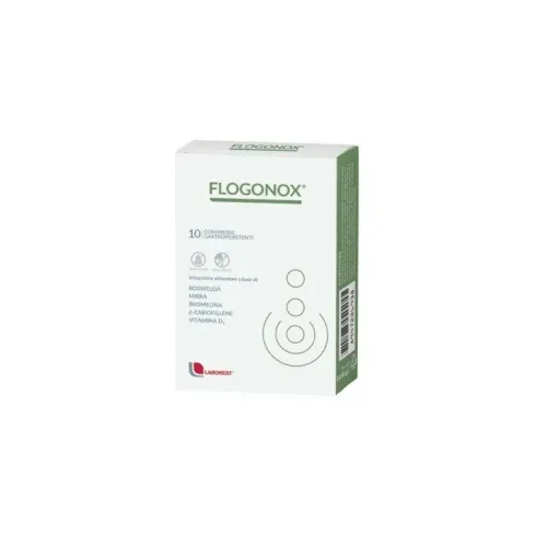 Flogonox Integratore con Boswellia Curcuma Mirra Beta-Cariofillene e Vitamina D 10 Compresse