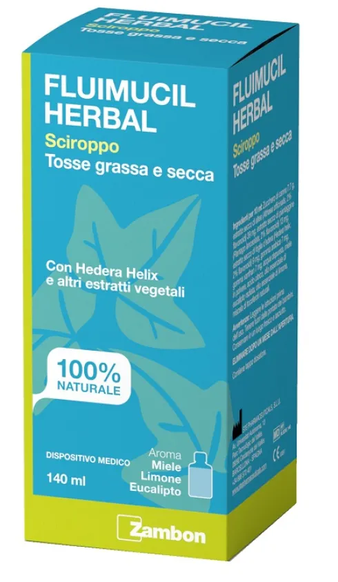 Fluimucil Herbal Sciroppo Tosse Secca e Grassa Adulti e Ragazzi dai 12 Anni 140 ml
