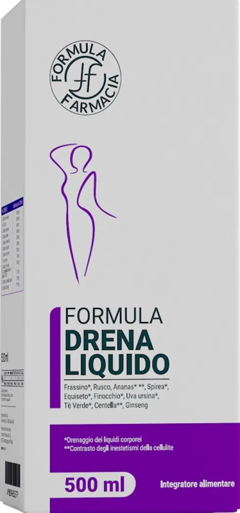 Formula Drena Liquido Integratore Drenante Depurativo Gambe Pesanti 500 ml
