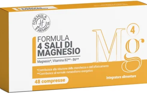 Formula 4 Sali di Magnesio Integratore con Vitamina B6 e B12 48 Compresse