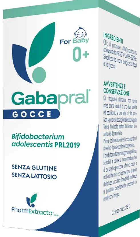 Gabapral Gocce Probiotico con Bifidobacterium adolescentis PRL2019 15 g