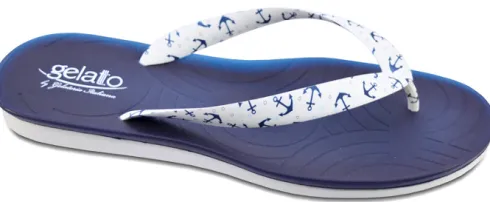 Gelato Infradito Uomo Ancore Colore White Blue Misura 42/43