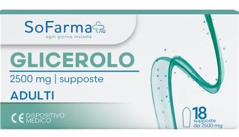 Glicerolo Supposte Adulti 2500 mg con Camomilla e Malva 18 Supposte