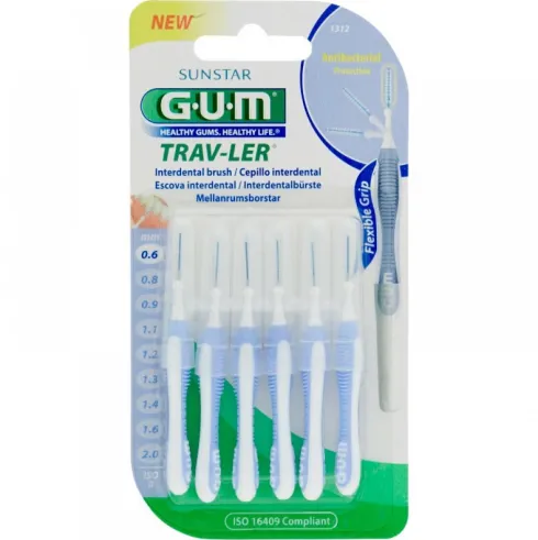 Gum Trav-Ler Scovolino 0,6 mm 6 pezzi