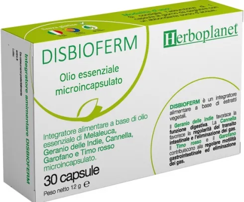 Herboplanet Disbioferm Integratore Intestino e Disbiosi 30 capsule