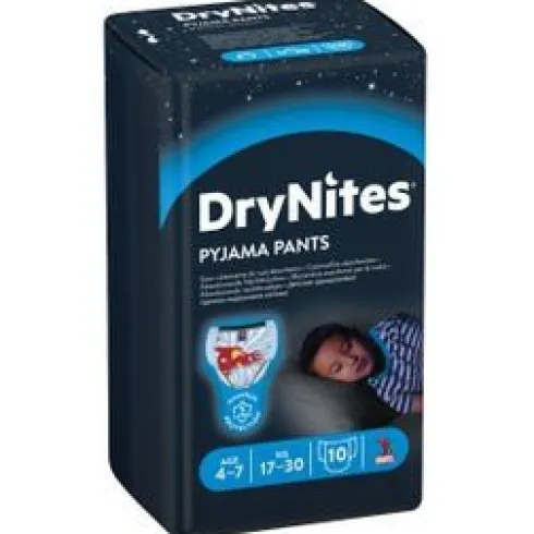 Huggies Drynites Boy Pyjama Pants 17/30 Kg 4-7 Anni 10 Pezzi