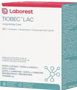 Laborest Tiobec LAC Integratore con Acido Alfa-Lipoico e Acetil L-Carnitina 30 Compresse