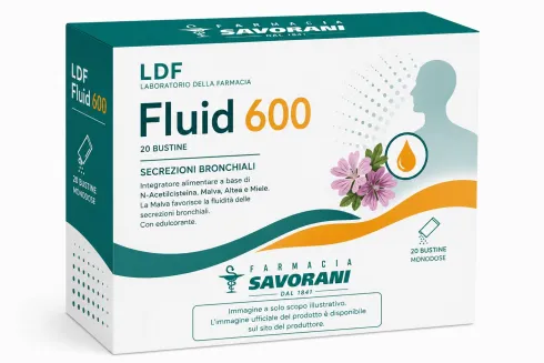 LDF Influlab Fluid 600 N-Acetilcisteina con Malva e Altea 20 Stick Pack