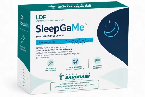 LDF SleepGaMe Integratore per Sonno e Addormentamento con Melatonina GABA e Vitamina B6 30 Stick