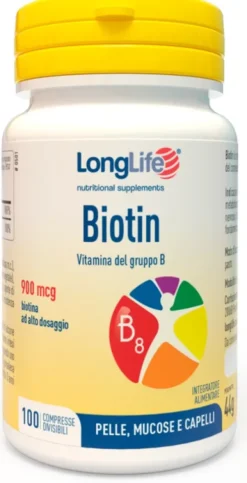 Longlife Biotin 900 mcg 100 compresse