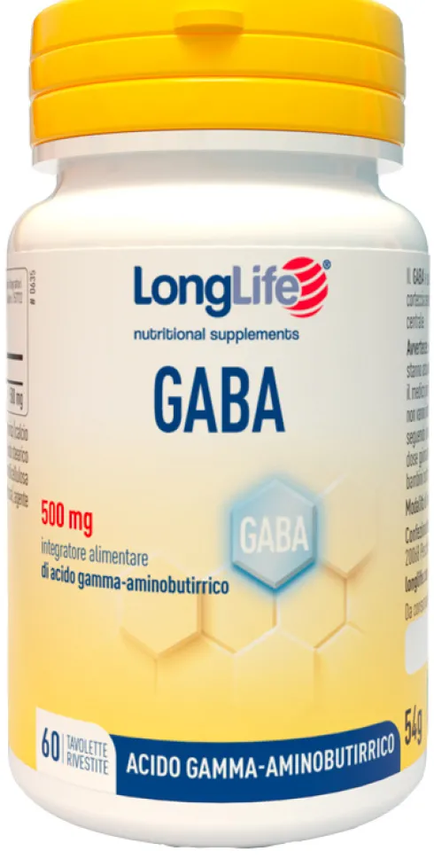 LongLife GABA 500 mg Integratore Rilassamento Sistema Nervoso 60 Tavolette