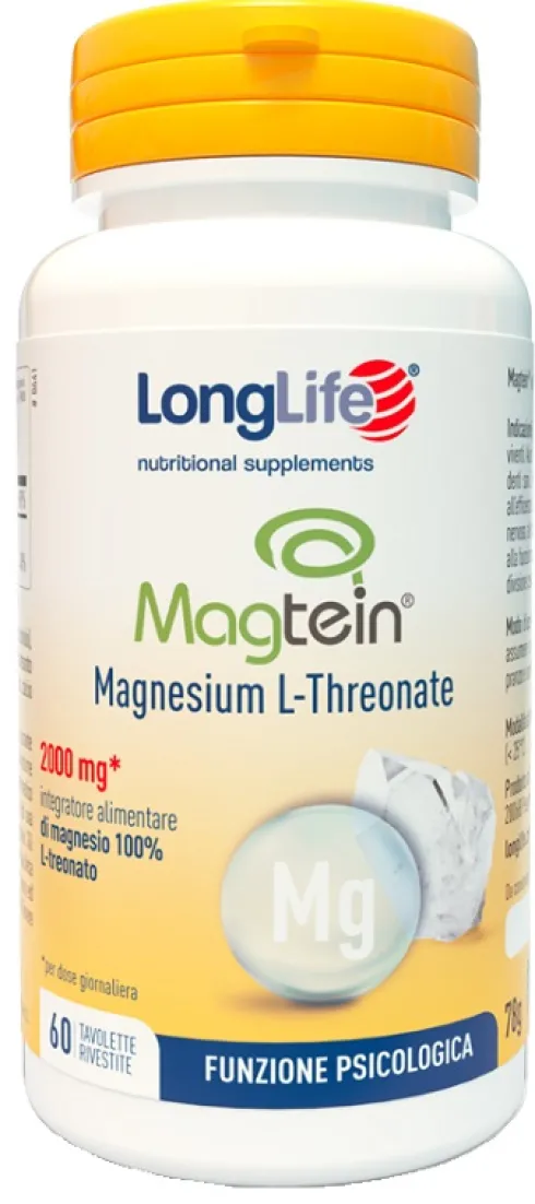 LongLife Magtein Magnesio L-Treonato Memoria Sistema Nervoso 60 Tavolette