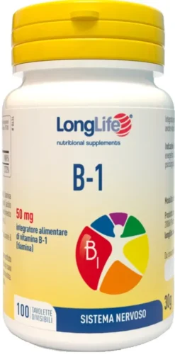 LongLife Vitamina B1 25 mg 100 Tavolette