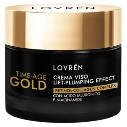 Lovrén Time-Age Gold Crema Viso Anti-Età con Retinolo e Acido Ialuronico 30 ml