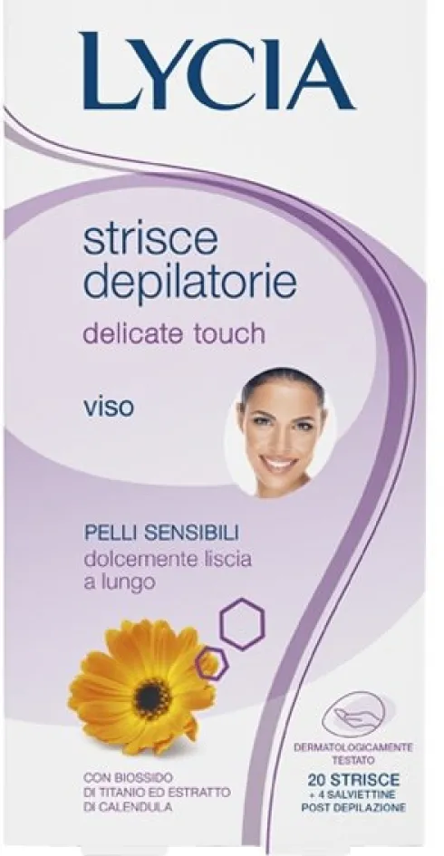 Lycia Delicate Touch 20 Strisce Depilatorie Viso