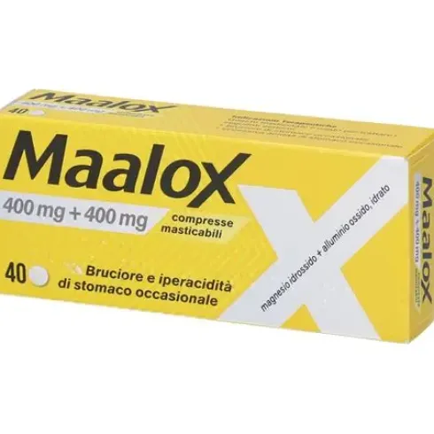 Maalox 400 mg + 400 mg 40 compresse masticabili