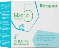 MagSol 5 magnesio con vitamine B energia sistema nervoso e muscoli 30 bustine